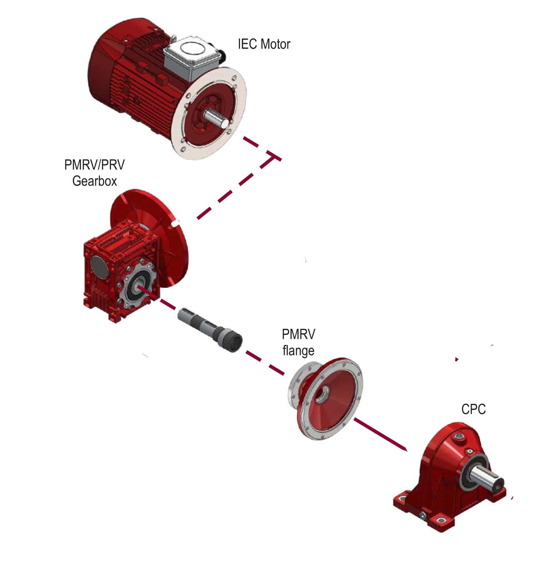 Схема сборки планетарного и червячного редуктор в один узел